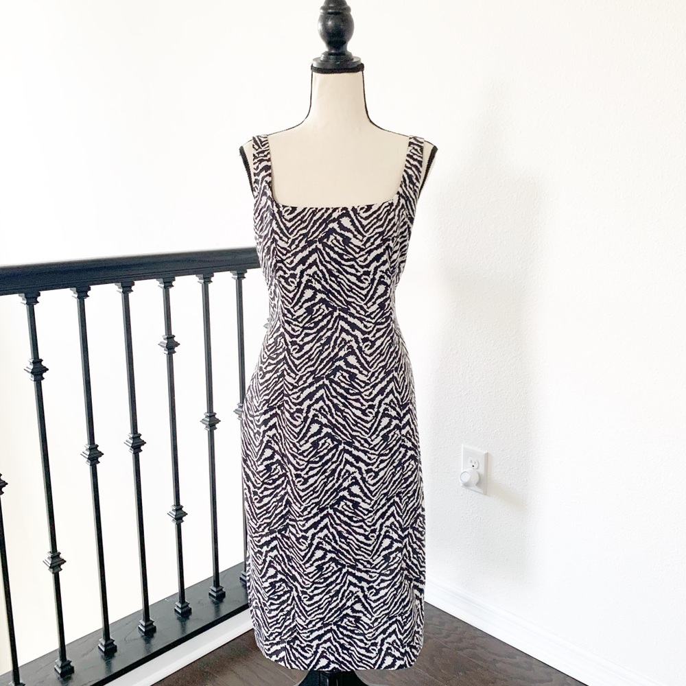 Banana Republic Zebra Print Sloan Sheath Dress
